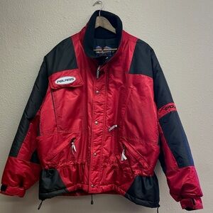 Red and Black Men's Polaris Snowmobile Jacket